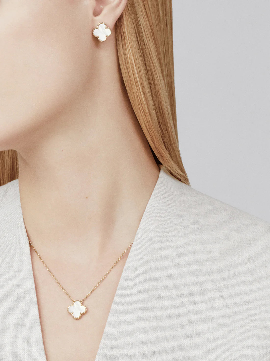 CLOVER White Gold Necklace
