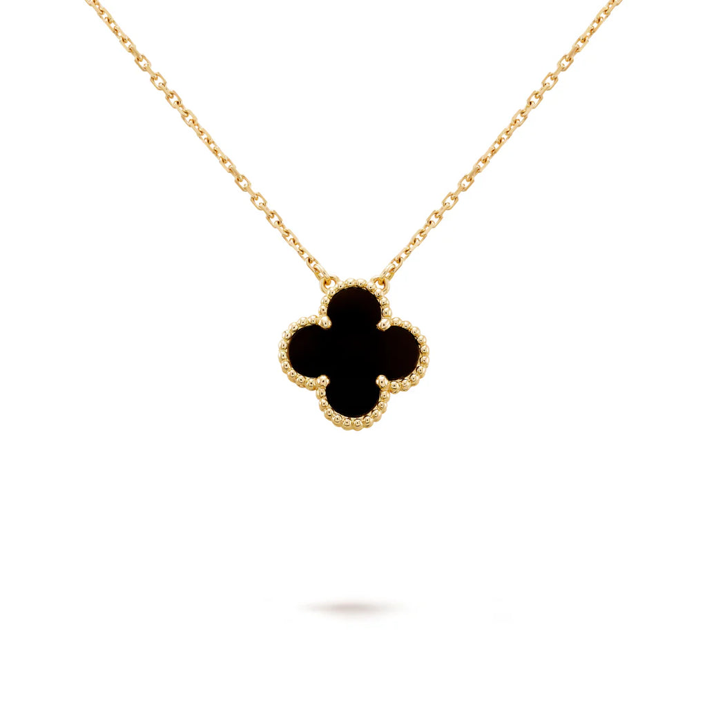 CLOVER Black & Gold Necklace