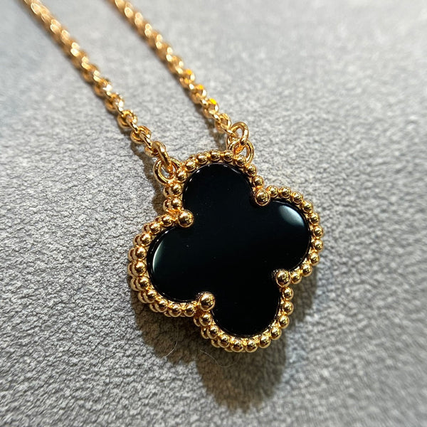 CLOVER Black & Gold Necklace