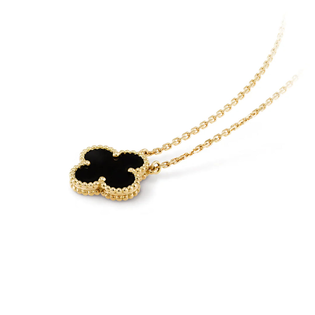 CLOVER Black & Gold Necklace