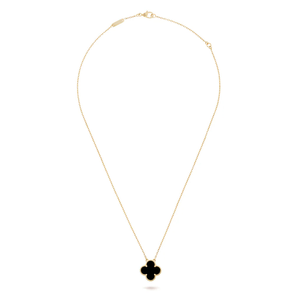 CLOVER Black & Gold Necklace