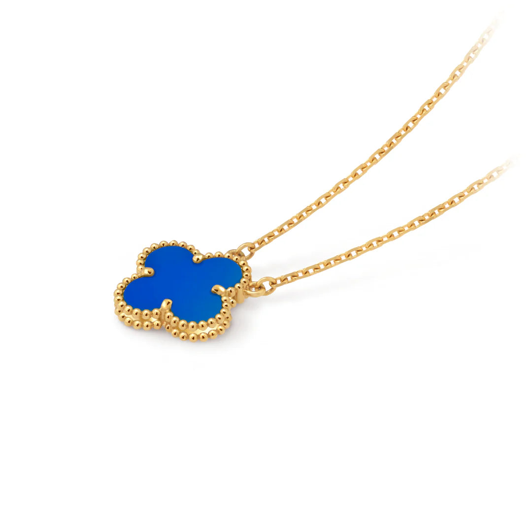 CLOVER Blue & Gold Necklace