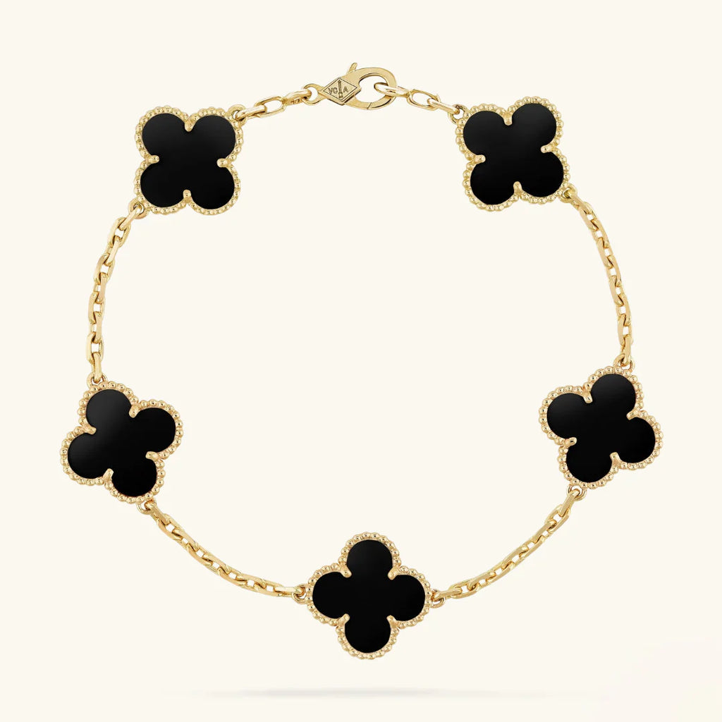 CLOVER Black & Gold Bracelet
