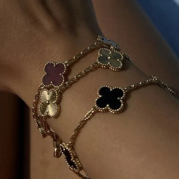 CLOVER Black & Gold Bracelet