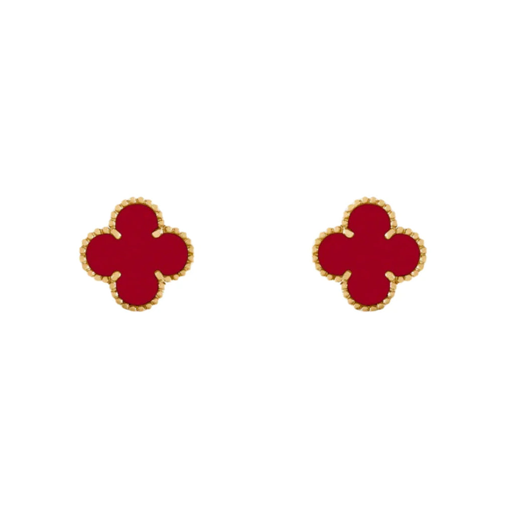 CLOVER Red Earrings