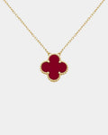 CLOVER Red and Gold Necklace