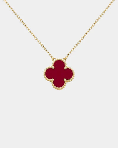 CLOVER Red and Gold Necklace