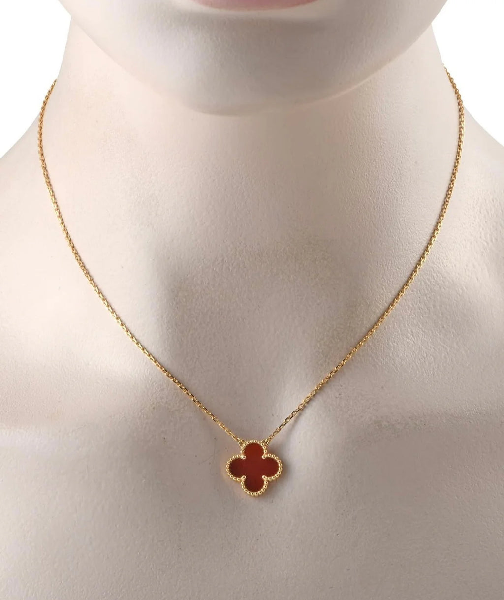 CLOVER Red and Gold Necklace
